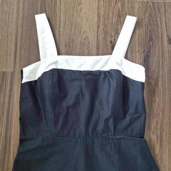 💙 R&K Embroidered Adjustable Wide Straps Smocked Back Midi Cotton Size 16 Dress - Picture 3 of 10